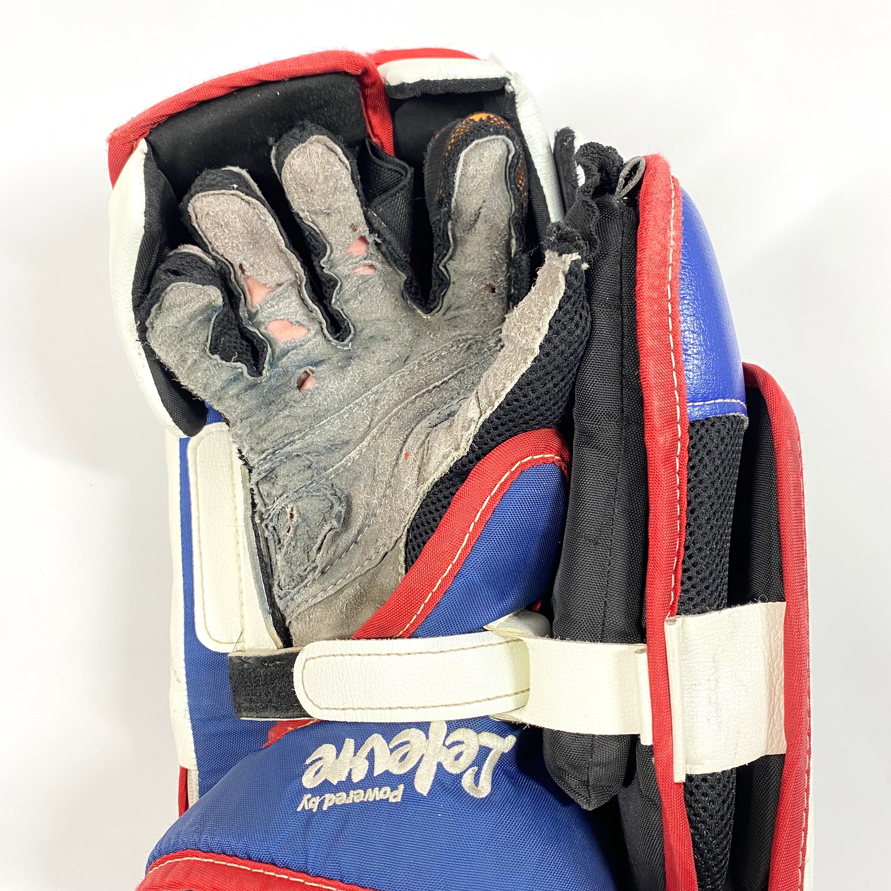 CCM Extreme Flex III - Used Pro Stock Goalie Pads - Full Set (White/Blue/Red)